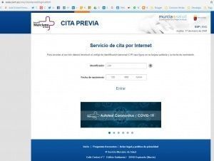 Aplicaciones y webs del Servicio Murciano de Salud para contener el coronavirus 12 Cita Medico Murcia Coronavirus