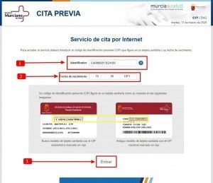 Aplicaciones y webs del Servicio Murciano de Salud para contener el coronavirus 13 Cita Previa Servicio Murciano de Salud- Ordenador Escritorio